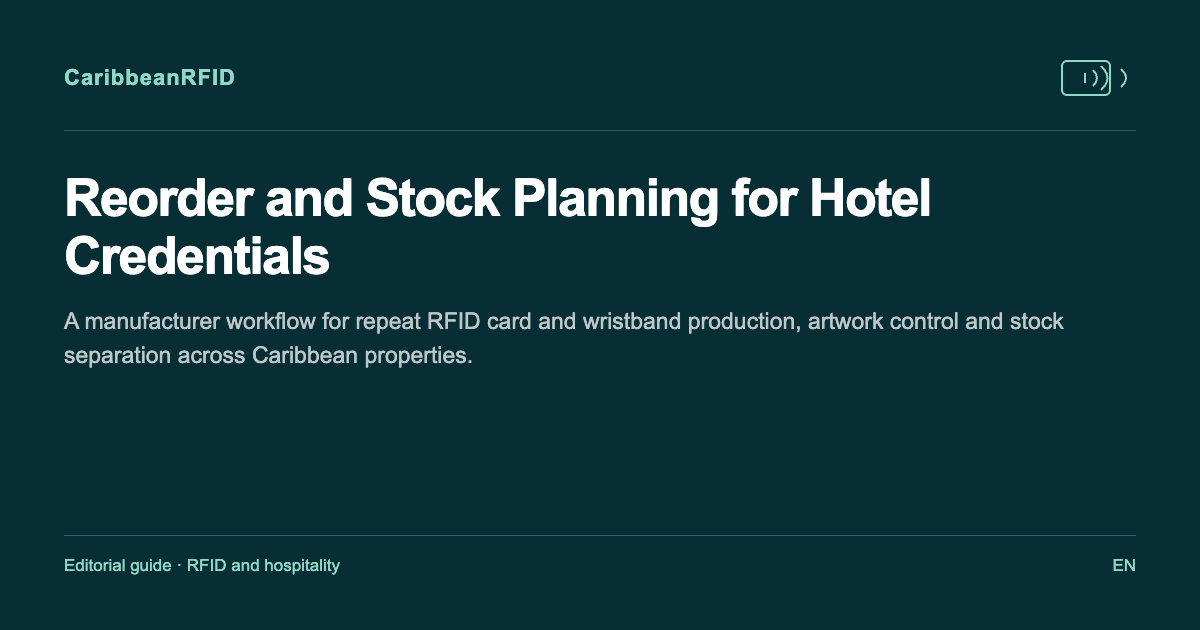 Reorder and Stock Planning for Hotel Credentials